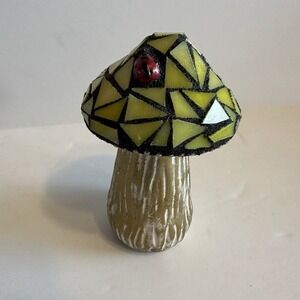 Vintage 5"‎ Mosaic Mushroom Pottery Handmade